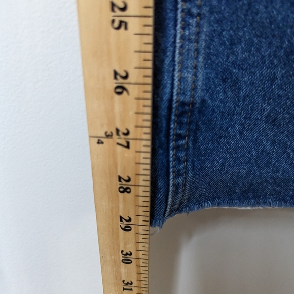 Ragged Jeans Wide Leg Denim Pants with Raw Hem | Size 26 - Picture 5 of 10